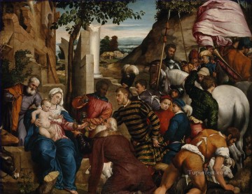 Artworks in 150 Subjects Painting - The Adoration of the Kings Jacopo Bassano dal Ponte Christian Catholic
